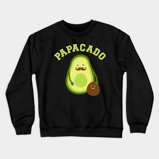 Papacado funny gift for new dad or daddy announcement Crewneck Sweatshirt by Designzz